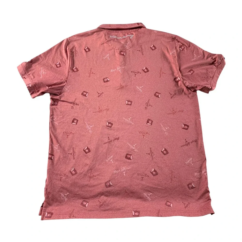 Two William Murray Golf Polo Shirts Mens Bundle Grey Salmon Pink XL - Picture 13 of 16